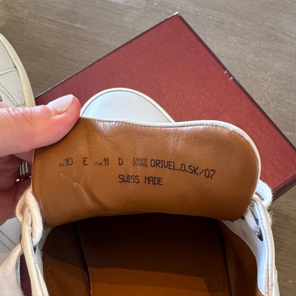 Bally Switzerland White Leather Low-Top Sneakers - Picture 7 of 9